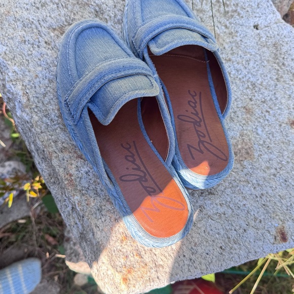 Zodiac Blue Denim Espadrille loafer mules - Picture 12 of 13